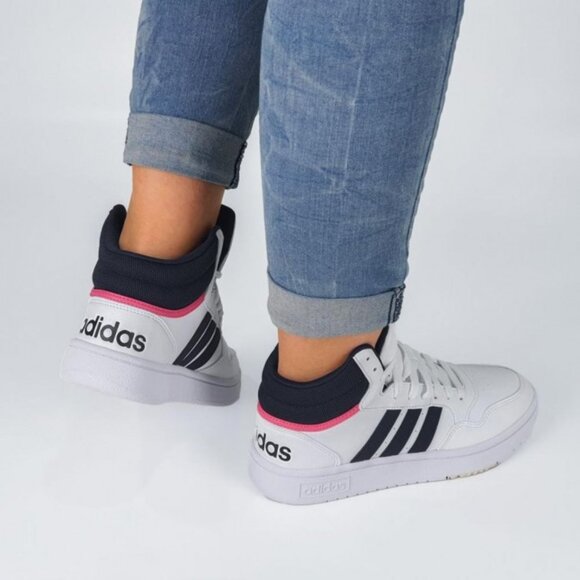 NIB ADIDAS Women 8 Hoops 4.0 Mid Athetic Basketball Sport Shoes Sneakers - Picture 5 of 6